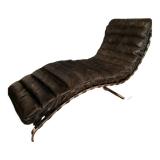 Weimar chaise longue in leather