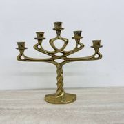 Mid-century large brutalist solid bronze candleholder, 1970s