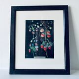 Strawberries framed lithograph