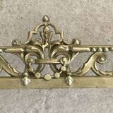 19th-century brass fireplace threshold bar