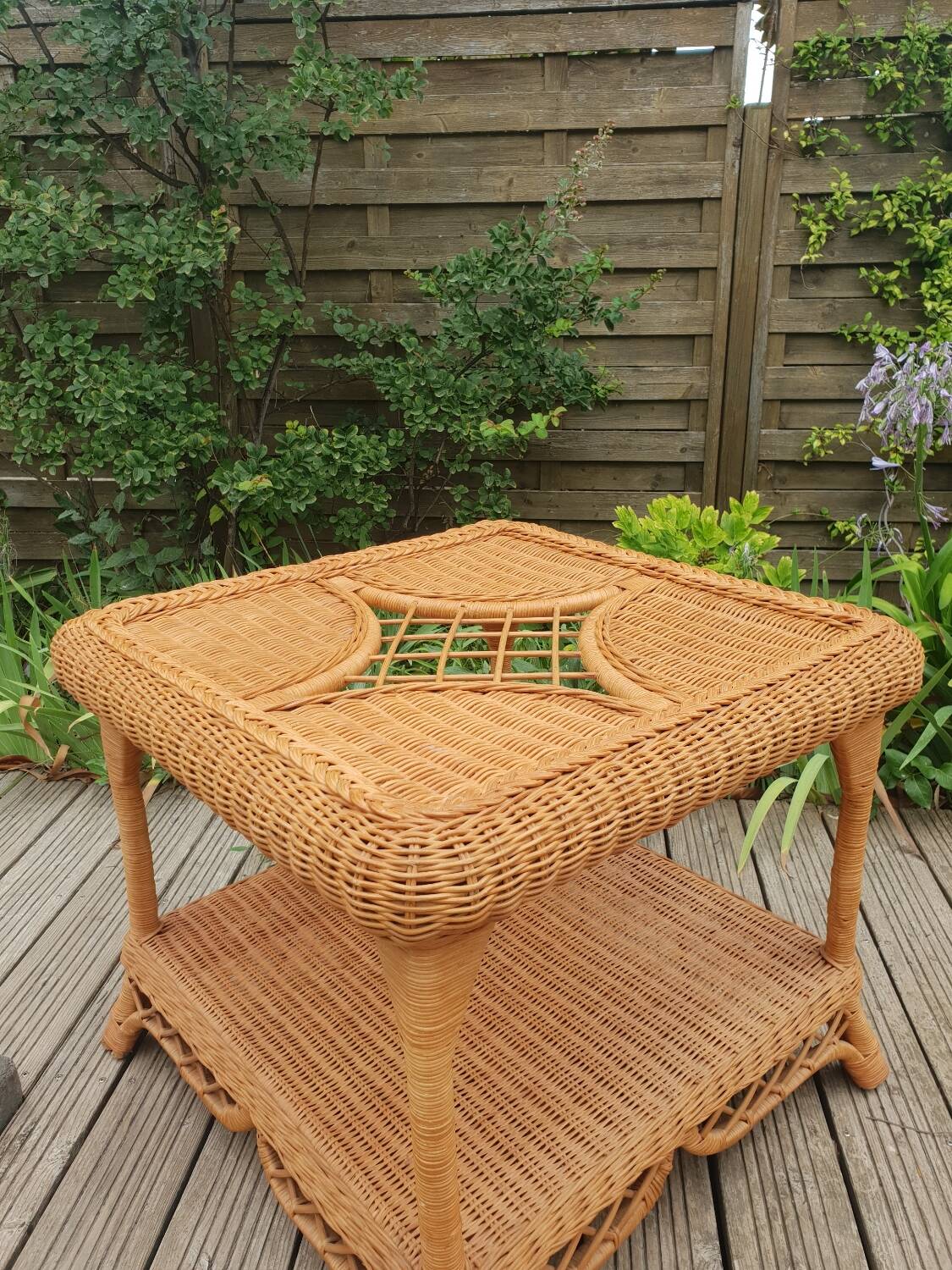 Rattan coffee table 1980