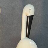 Beautiful Italian porcelain lamp from Florence, by Campostrini & Trallori, in the shape of a stork