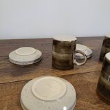 5 glazed stoneware espresso cups