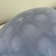 Vintage blue hammered glass pendant