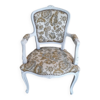 Patinated baroque armchair