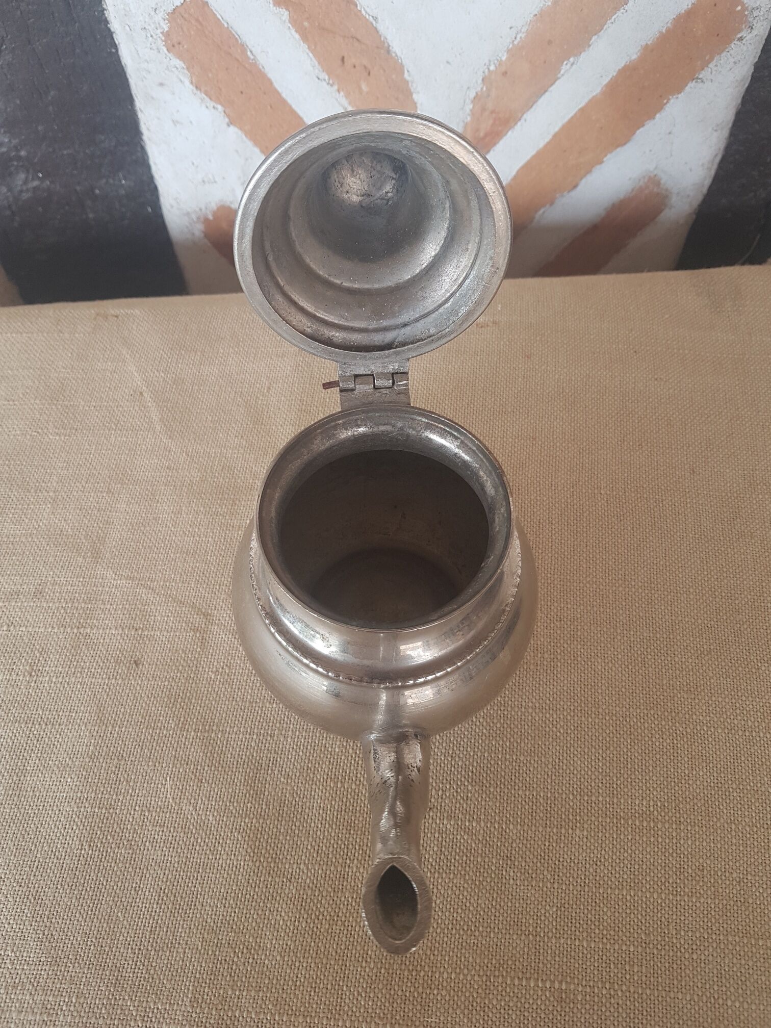 Oriental teapot silver metal