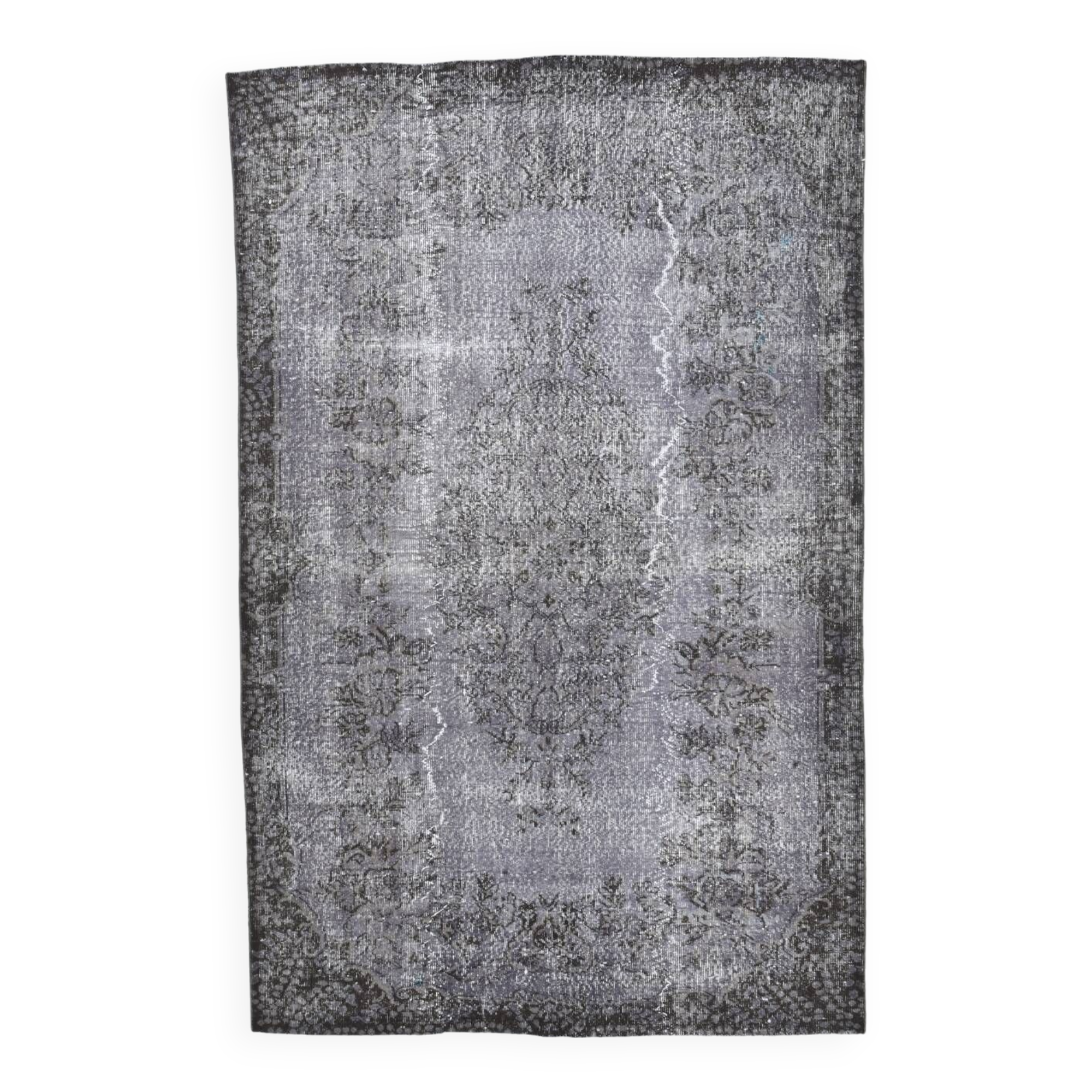 5x9 Rug For Living Room Blue Gray Floral Vintage Area Rug, 170x268Cm SK 1390