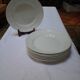 Set de 8 assiettes plates anciennes blanches