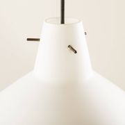 Italian mid century modern opaline glass pedant lamp, 1970s