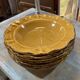 8 yellow ochre plates - adp faience de Provence