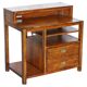 Military campaign desk made of hardwood and brass for computer.