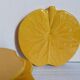 Three vintage water lily presentation dishes in slip