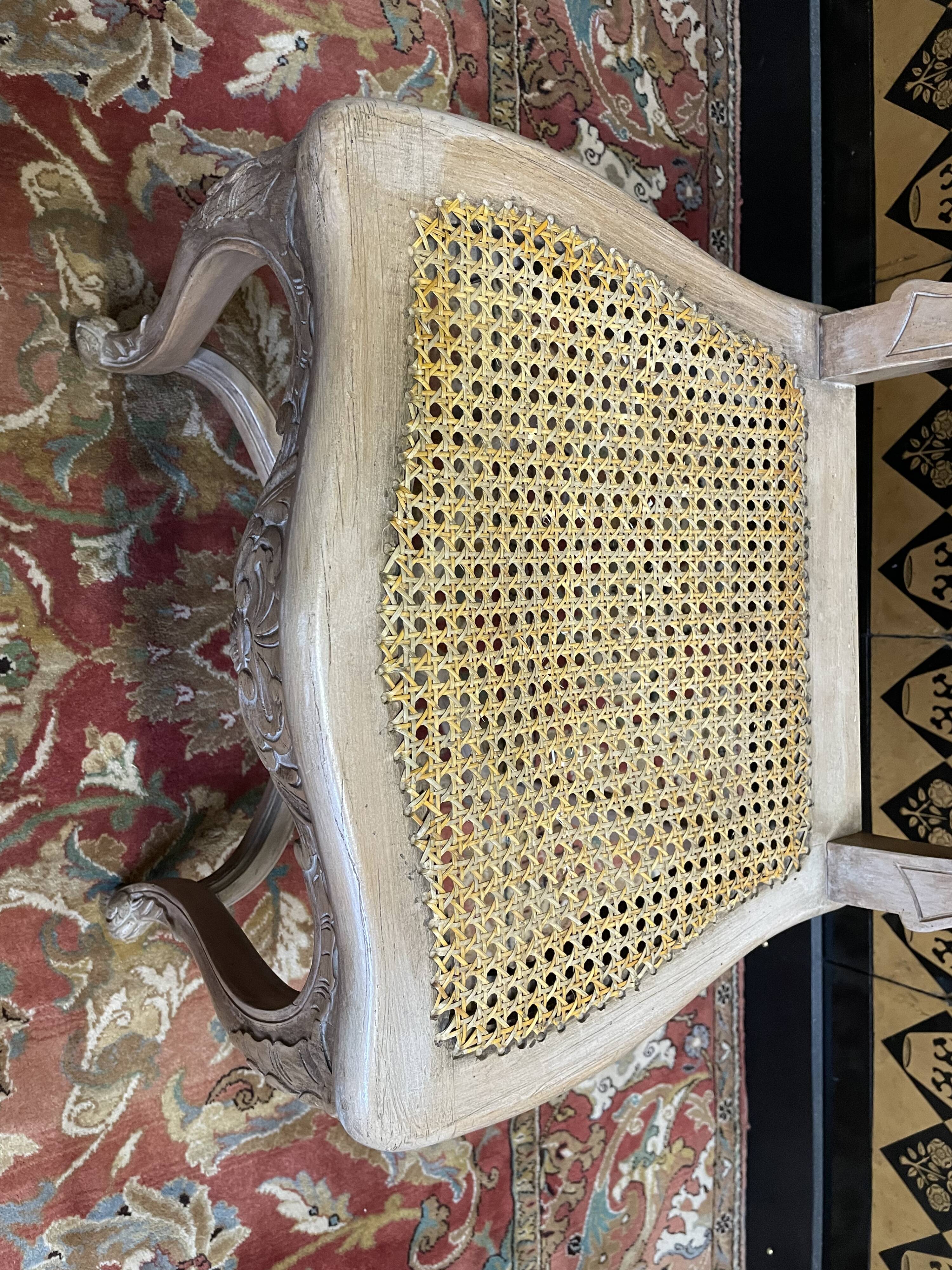 Set of 6 Louis XV style caned chairs - Regency