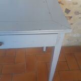 Small sky blue patina farm table