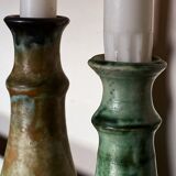 Two ceramic candle holders