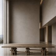 Table rectangulaire sculptée