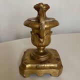 Acanthus candle holder in gilded wood 19th Naples Italy