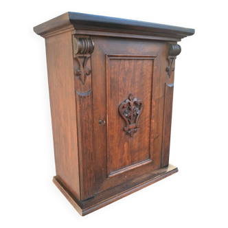 Wall-mounted or freestanding accent furniture, carved solid wood, chalet decor...