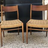 Pair of teak and rope chairs from the 60s
