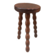 Tabouret tripode bois perlé