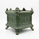 Antique enamelled cast iron planter in the Napoleon III style.