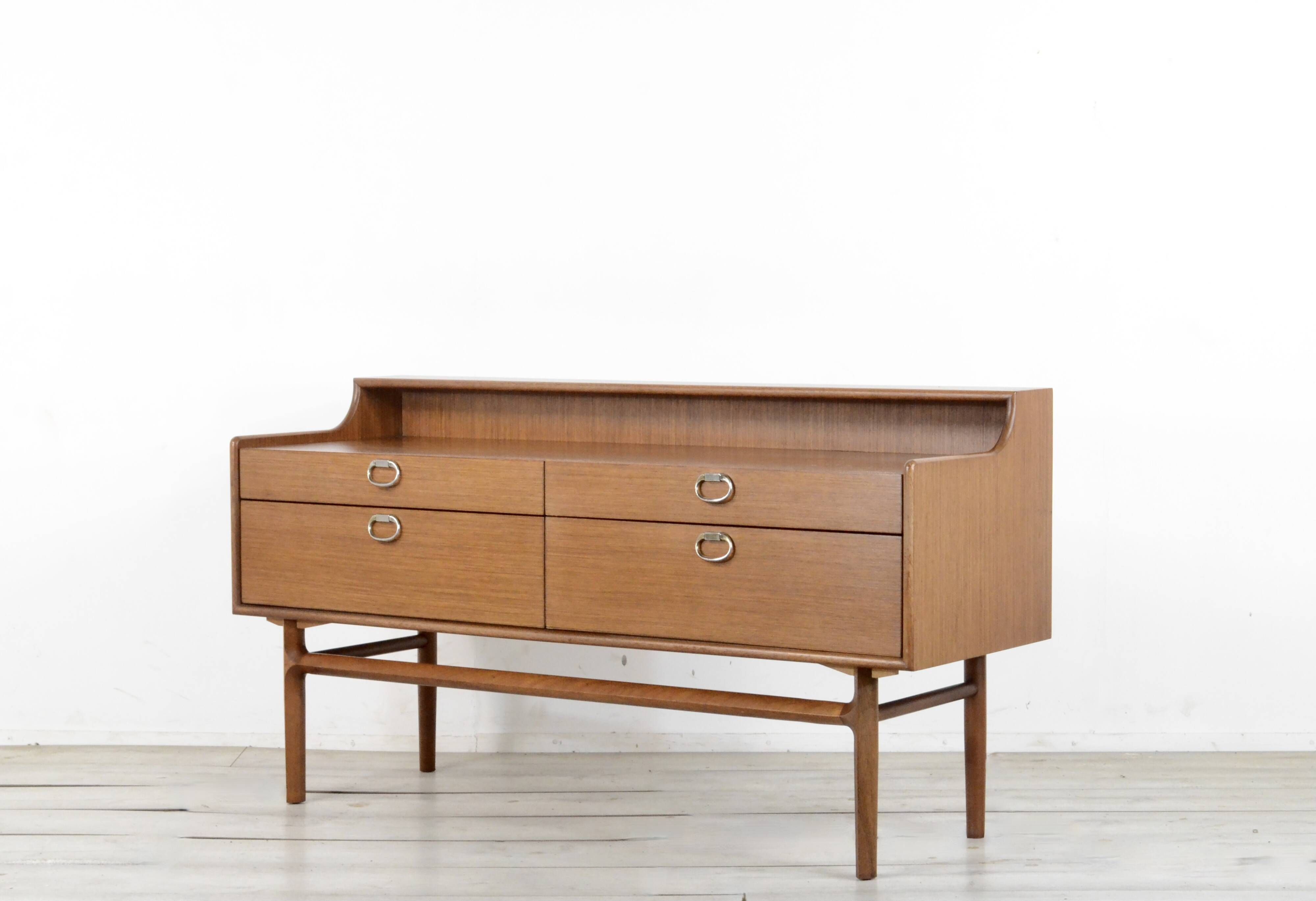 Midcentury Meredew Sideboard / Chest Of Drawers In Walnut. Vintage Modern / Retro / Scandinavian / D