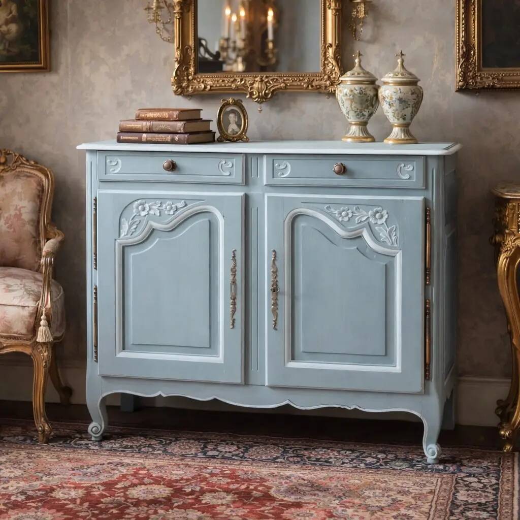 Rococo-style antique cherry wood buffet, France, 20th century