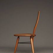 Italian oak accent chair, 1950s