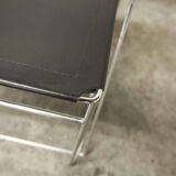 Set of 3 minimalist X line chairs by Niels Jorgen Haugesen.