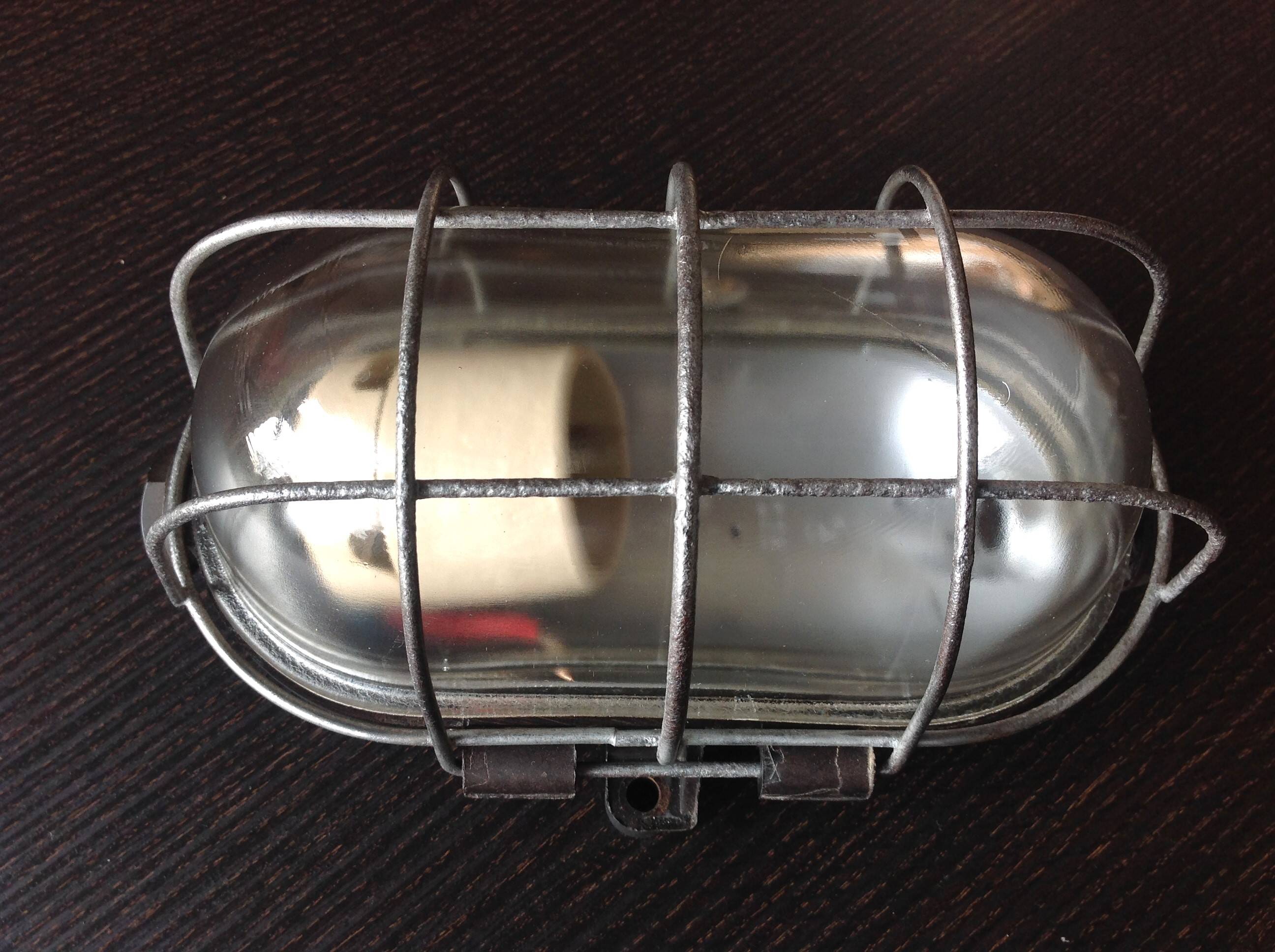 Industrial style porthole wall light, 50s-60s