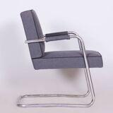 Restored Bauhaus Armchair, by Karel Josef Říha, New Upholstery, Czech, 1930s