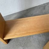 Lot of two Sornay beech shelves