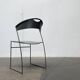 Set of stackable chairs model Juliette in postmodern Italian metal by Hannes Wettstein for Cerruti Baleri, 1980s.