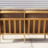 Vintage Scandinavian sofa in solid pine 50s/60s