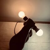 Vintage ceramic dumbbell lamp by JC Peiré