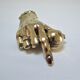 hand bronze paperweight pen holder early XXth