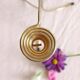 Pair of Vintage Rockabilly Style Gold Brass Spiral Tripod Candlestick Holders