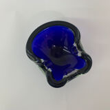 Mid century design set of 4 blue murano glass bowls , 1970's