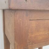 Butcher's block old wooden preparation table