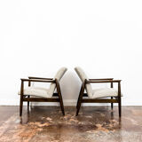 Pair of restored vintage GFM-64 armchairs by Edmund Homa, 1960s