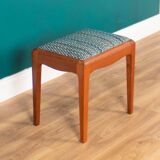 Tabouret de coiffeuse rétro en teck des années 1960