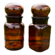 Pair of amber pots