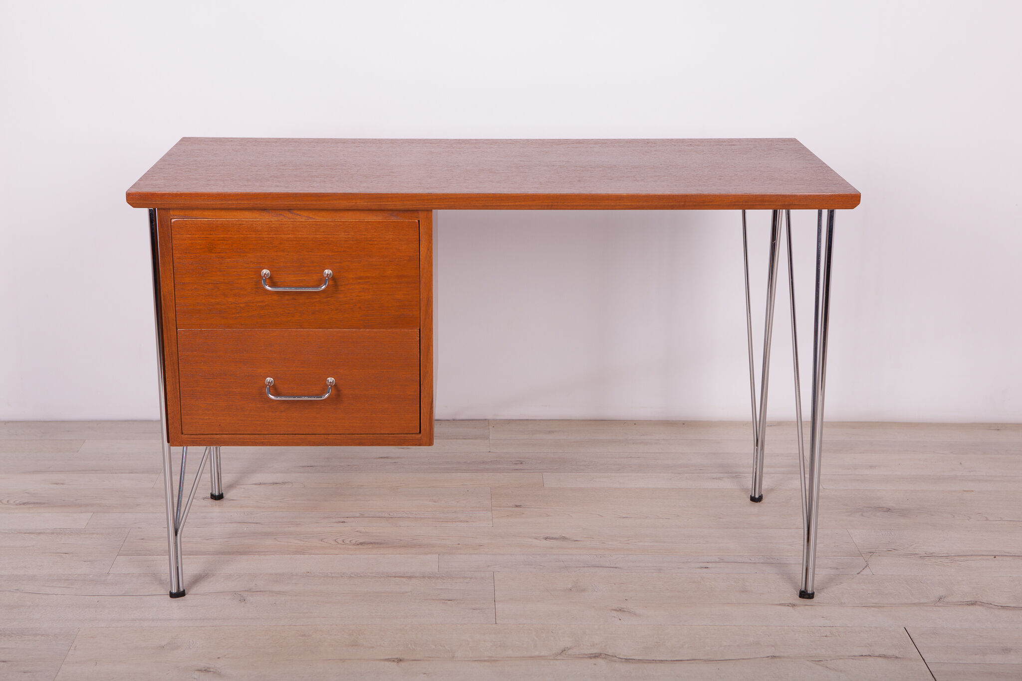 Mid-century danish teak & chrome desk, 1960s