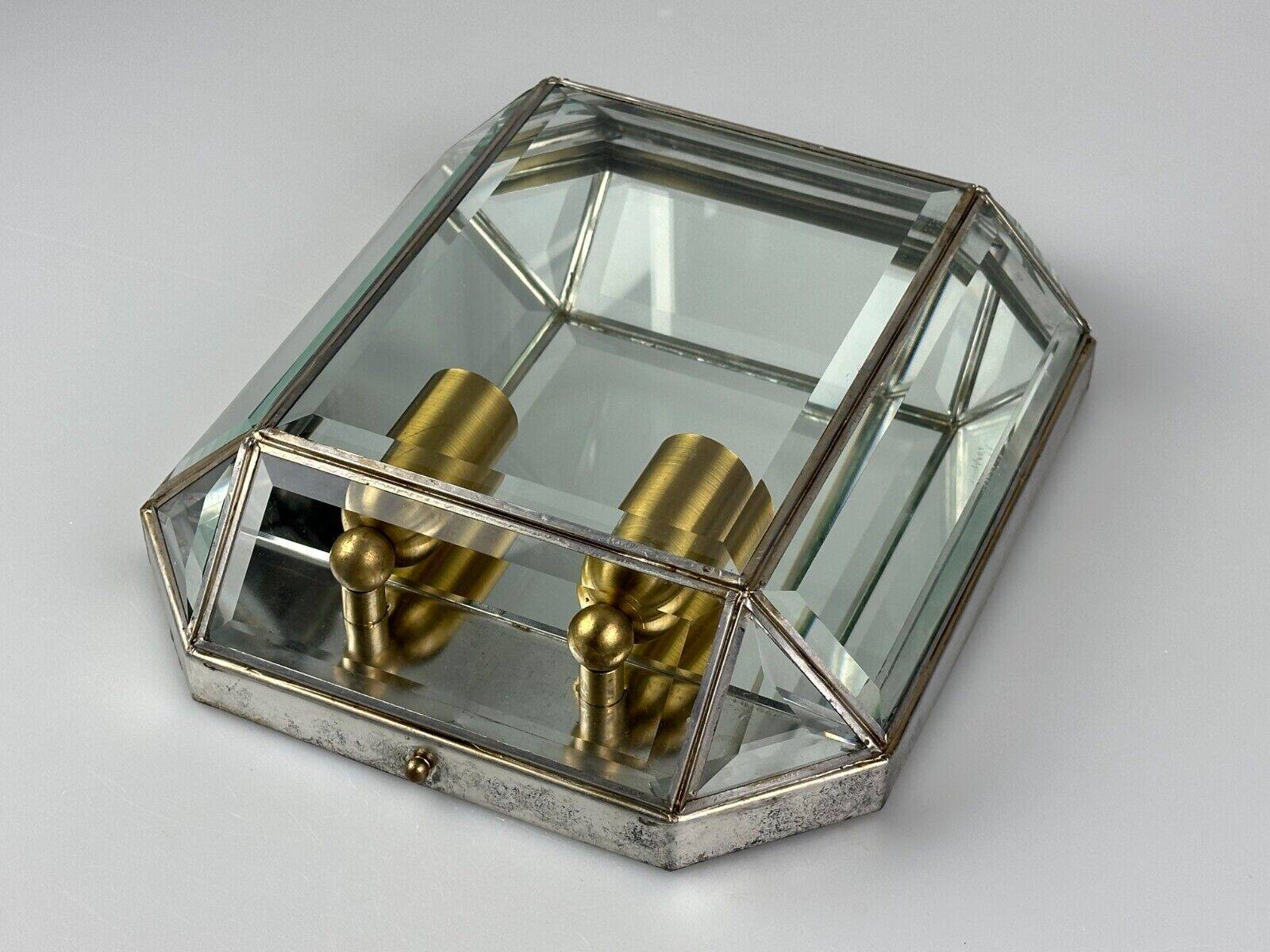 60s 70s wall lamp wall light glass & metal vintage space age design