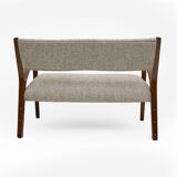 Art Deco Italian Fabric Two Armchairs and Small Sofa, 1930s