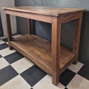 Ancienne Desserte Console  Table d'appoint en bois massif chevillé