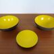 Yellow Krenit Bowls by Herbert Krenchel Torben Ørskov, Set of 3, 1960s