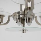 Art deco machine age chandelier, 1930, restored