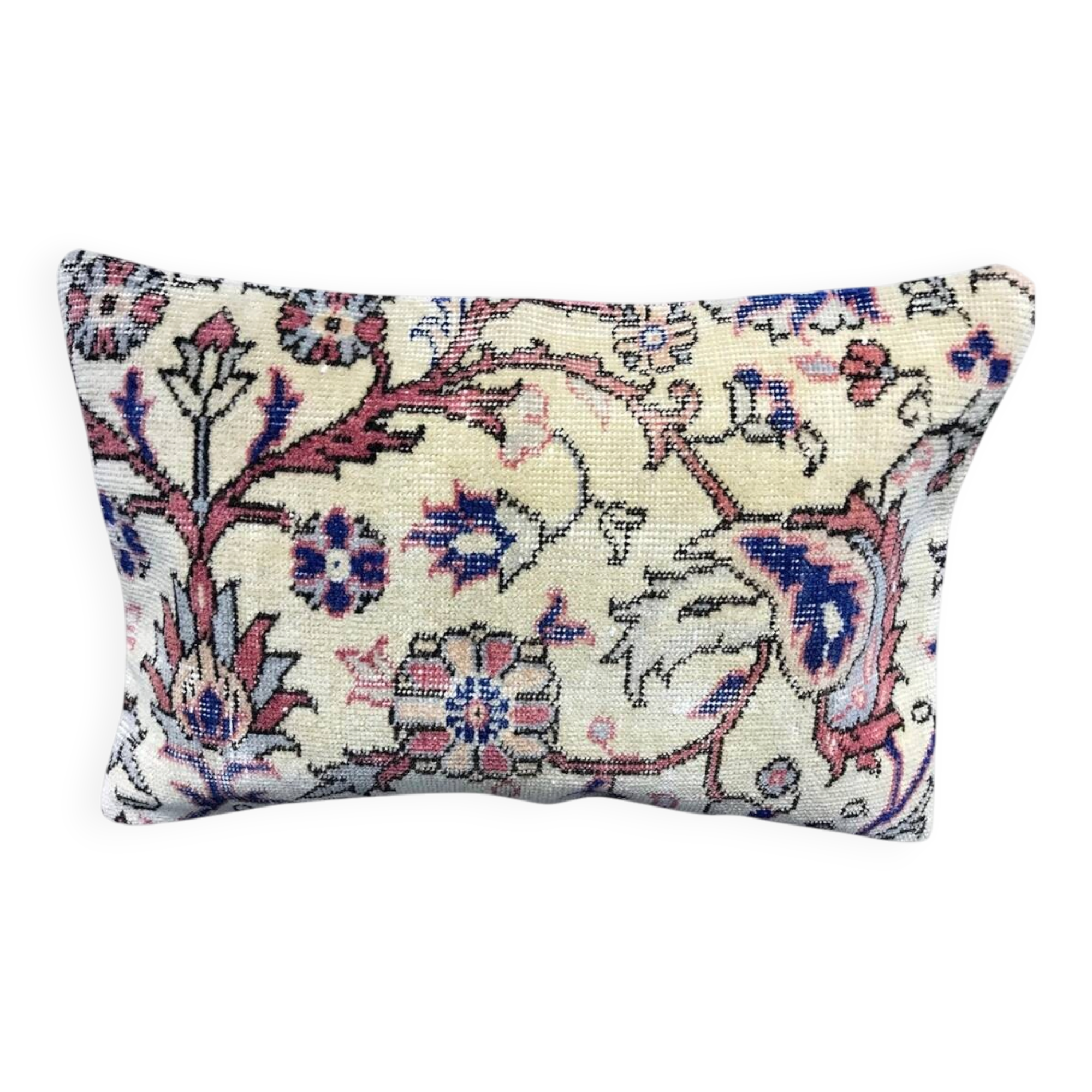 Handmade Faded Lumbar Carpet Pillow 40x60cm