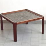 1960s Scandinavian coffee table in teak and schist